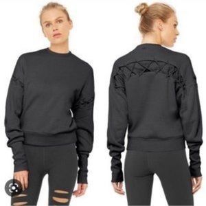 Alo cropped sweatshirt with detailed arm and back